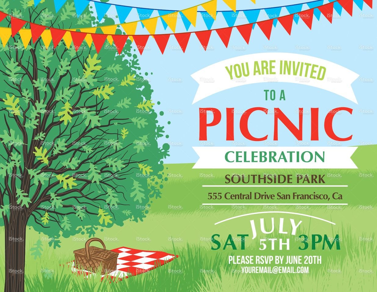 Free Picnic Flyer Template Summer Picnic and Bbq Invitation Flyer or Template Text