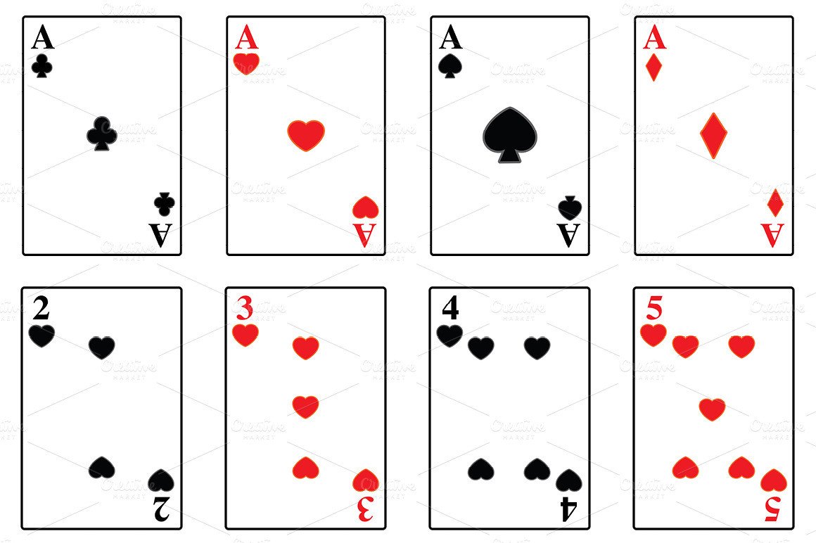 Free Playing Card Template Playing Cards Illustrations On Creative Market