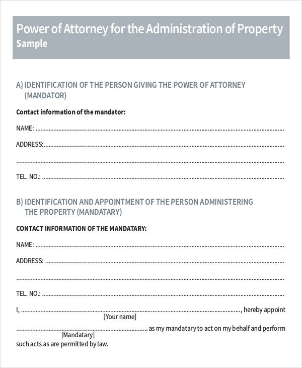 Free Power Of attorney Template 16 Power Of attorney Templates Free Sample Example