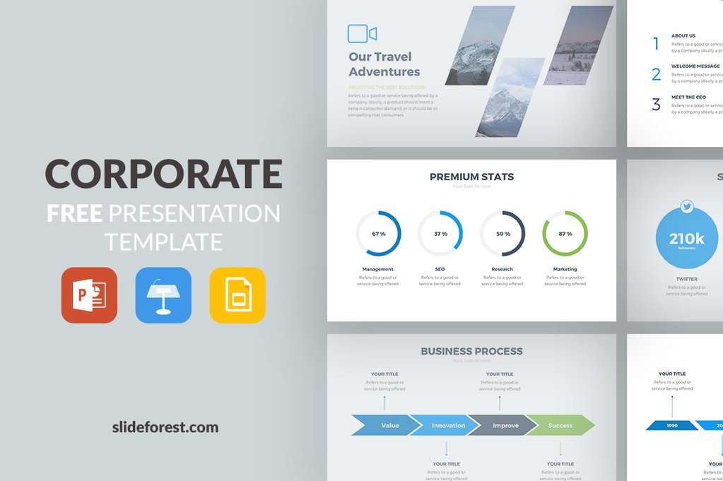 Free Power Point Templates Corporate Free Presentation Template Presentations