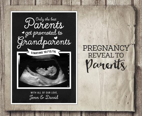 Free Pregnancy Announcement Templates Pregnancy Reveal to Parents Printable Pregnancy Announcement