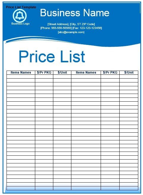 Free Price List Template 10 Free Sample wholesale Price List Templates Printable