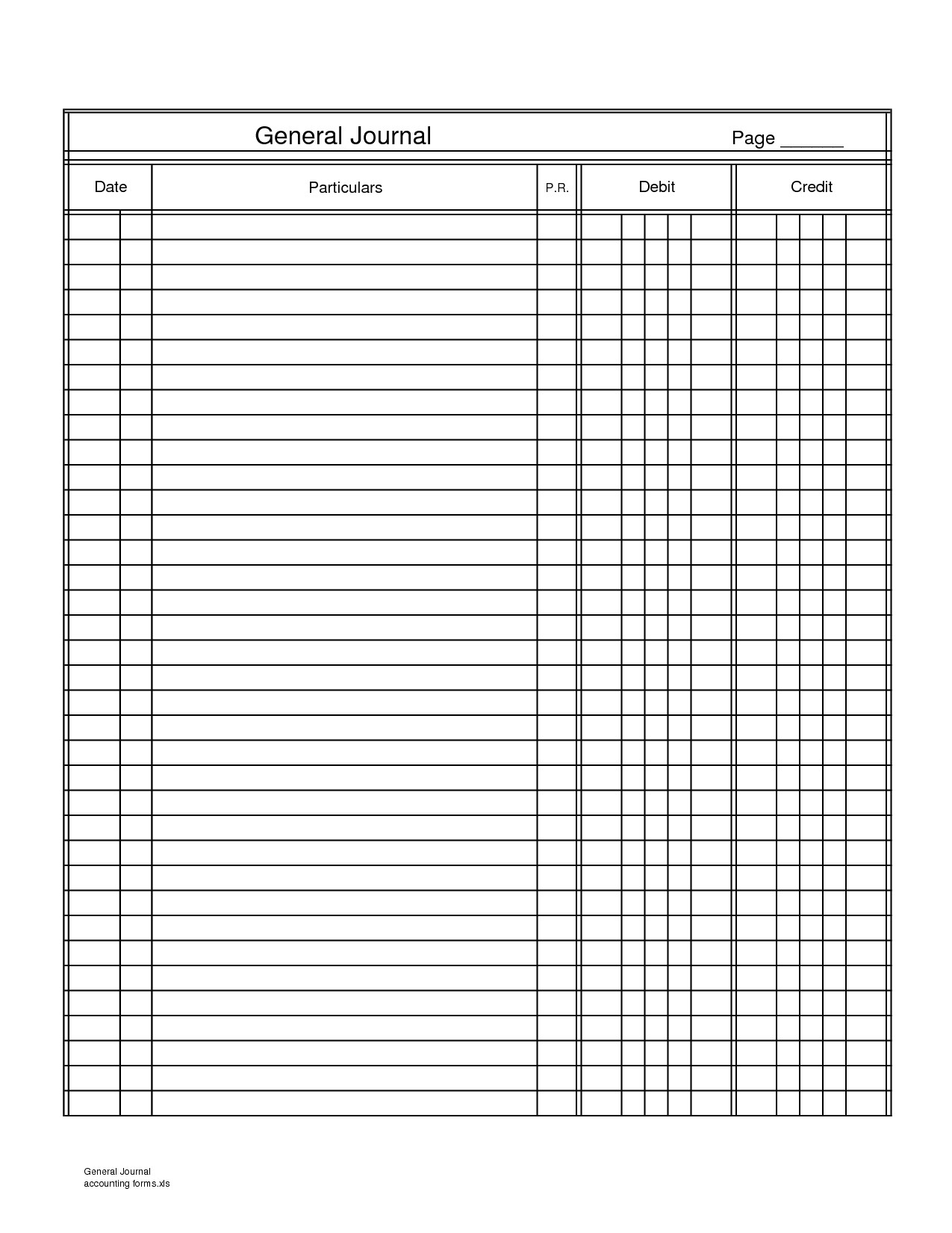 Free Printable Accounting forms 9 Best Of Printable Accounting Journal Templates
