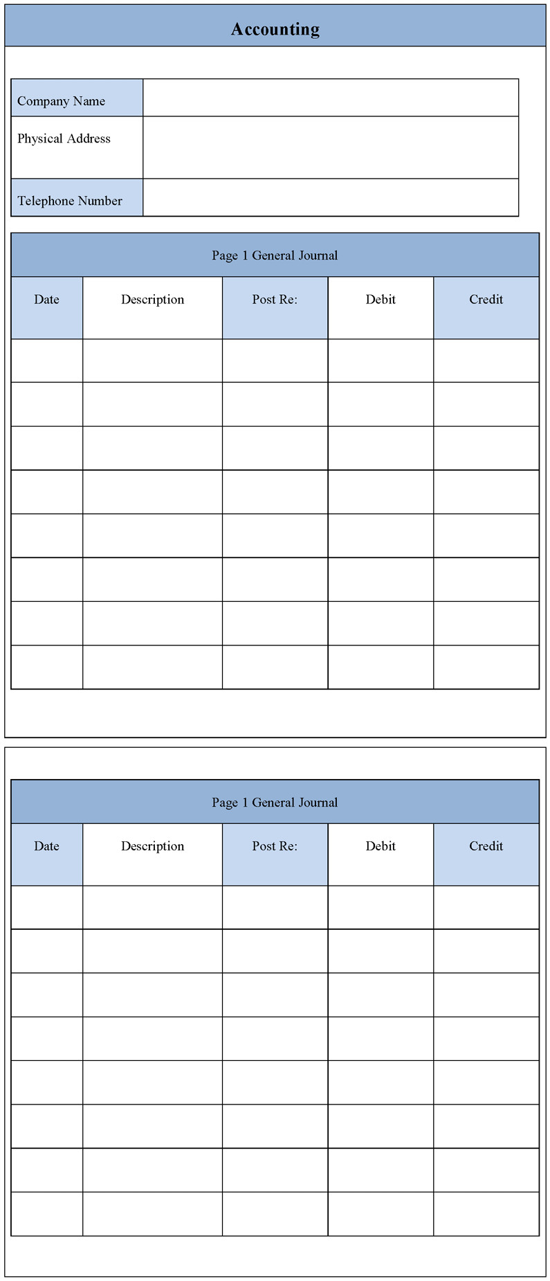 Free Printable Accounting forms Printable Blank Accounting form Sample Printable Blank