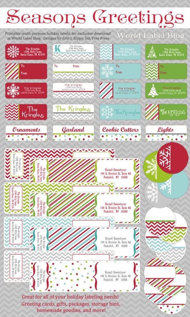 Free Printable Address Labels Template Free Printable Holiday Address Labels