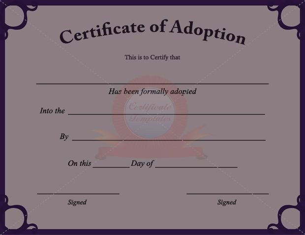 Free Printable Adoption Papers Fake Adoption Certificate Fake Certificate