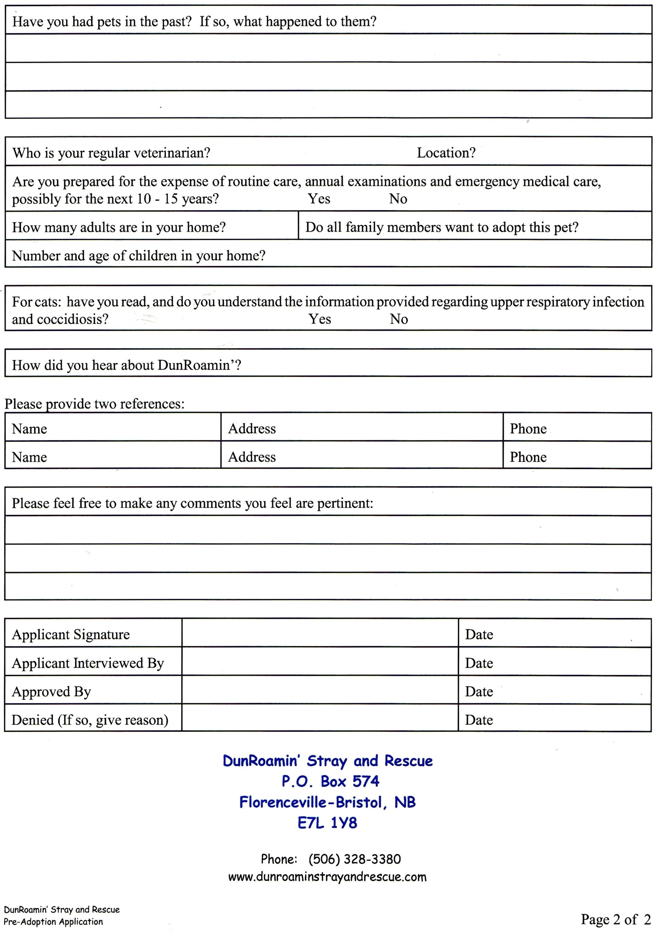 Free Printable Adoption Papers Line forms