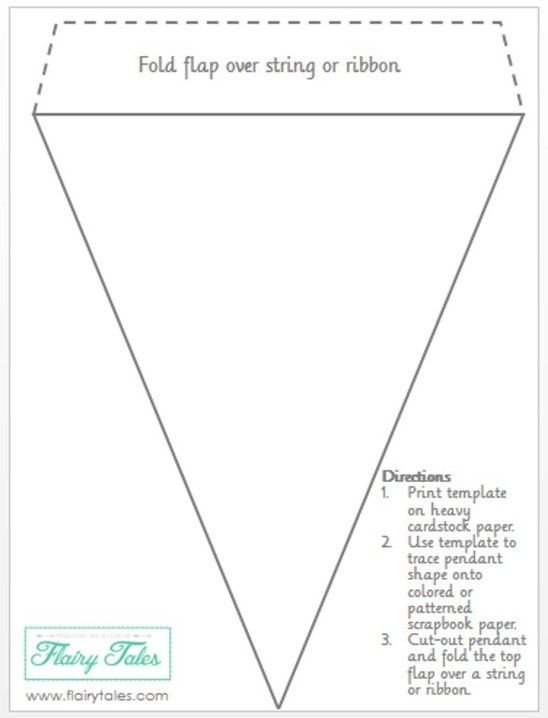 Free Printable Banner Templates Pennant Banner Template On Pinterest