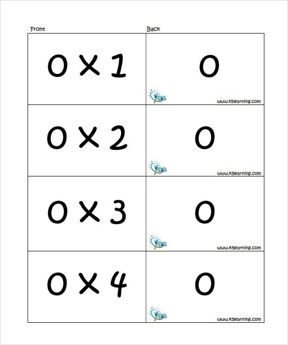 Free Printable Cards Template Flash Card Template 12 Download Documents In Pdf