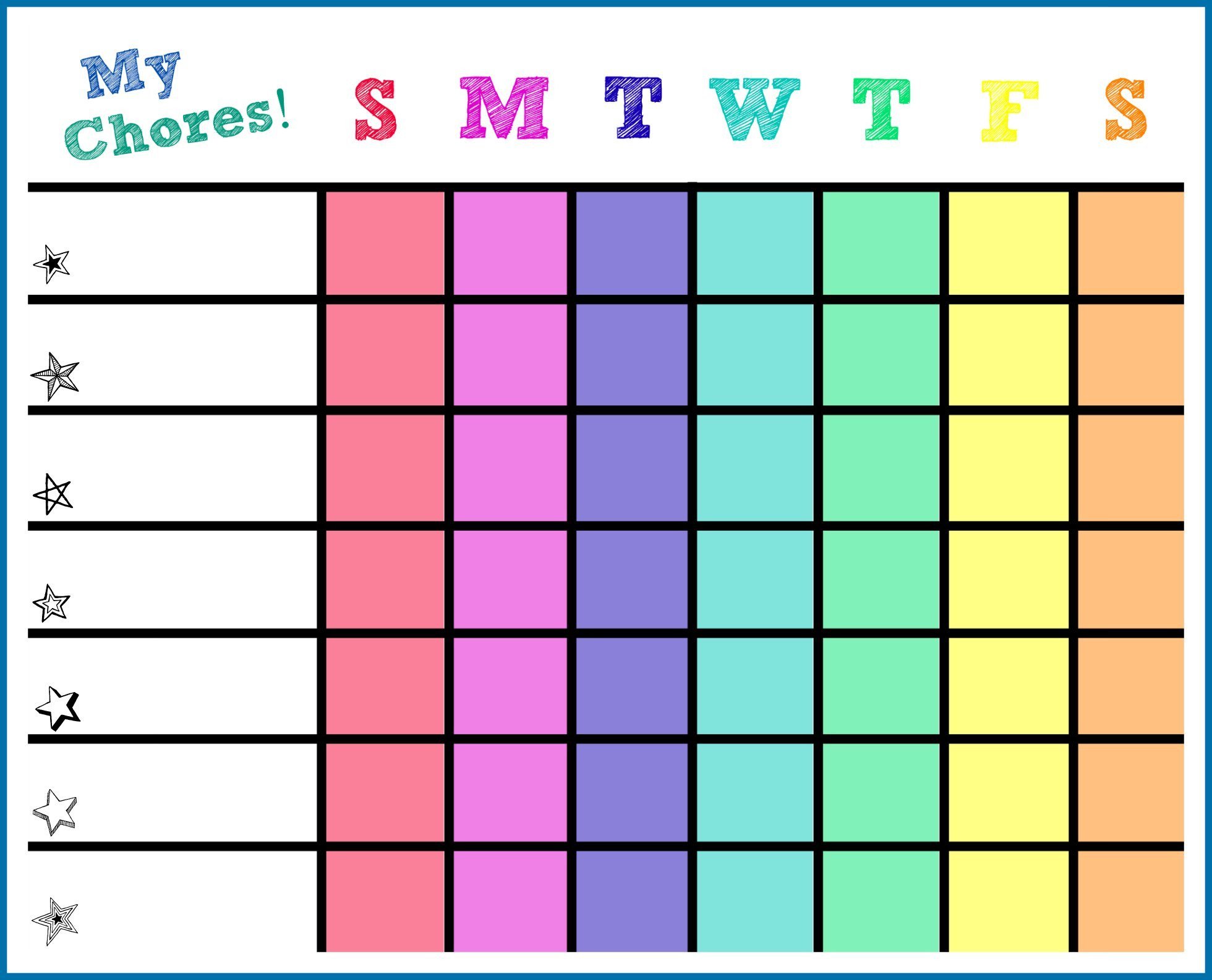 Free Printable Chore Chart Templates 5 Free Chore Chart Templates Word Excel Pdf formats