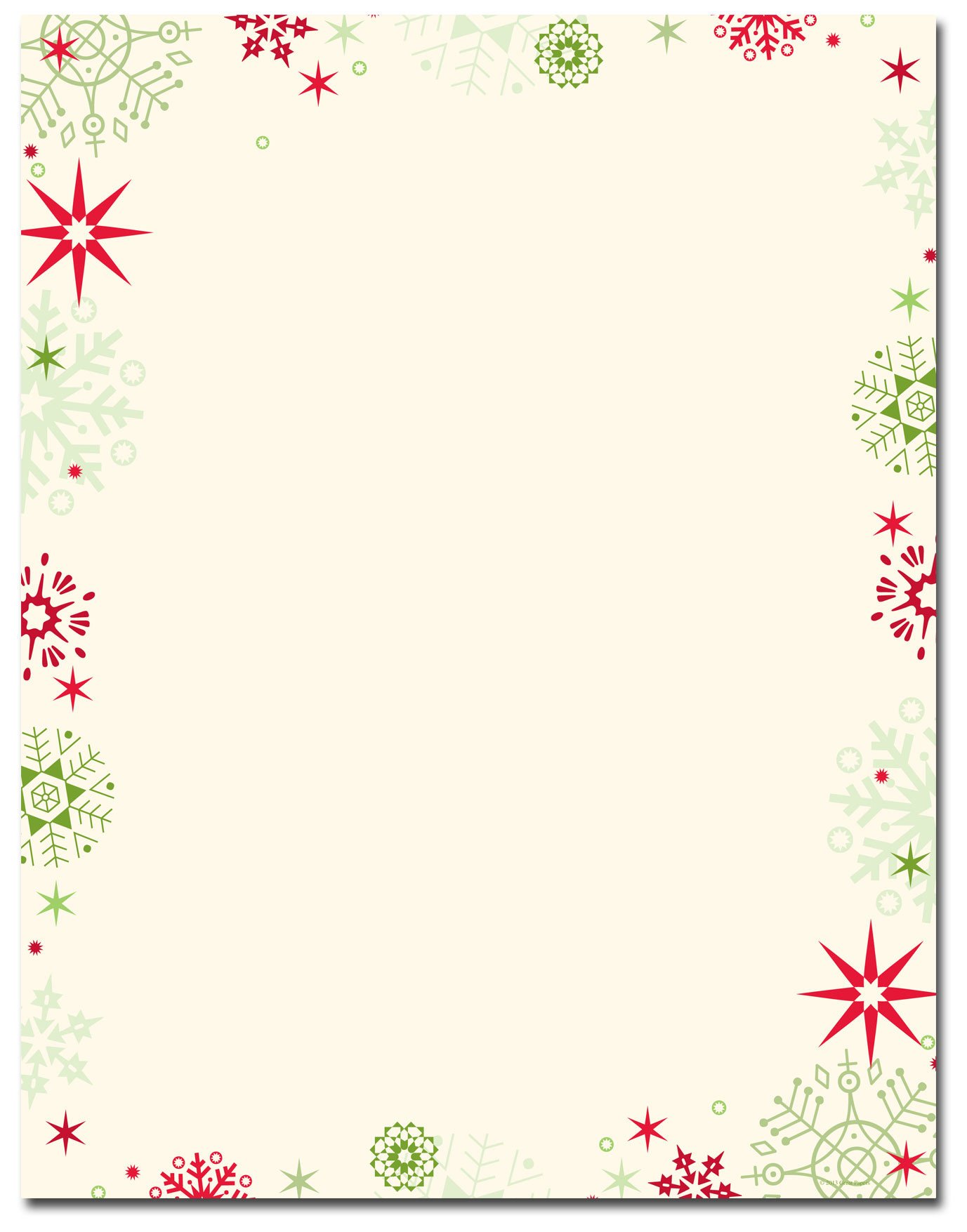 Free Printable Christmas Stationery Christmas Stationery Red & Green Flakes Letterhead