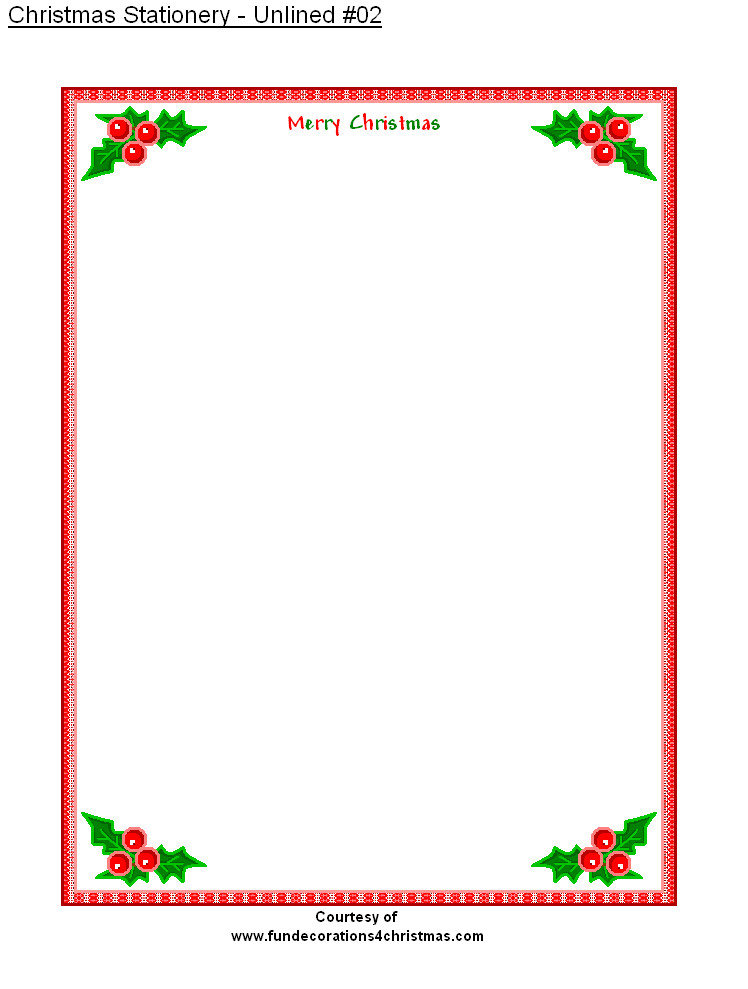 Free Printable Christmas Stationery Free Printable Stationery