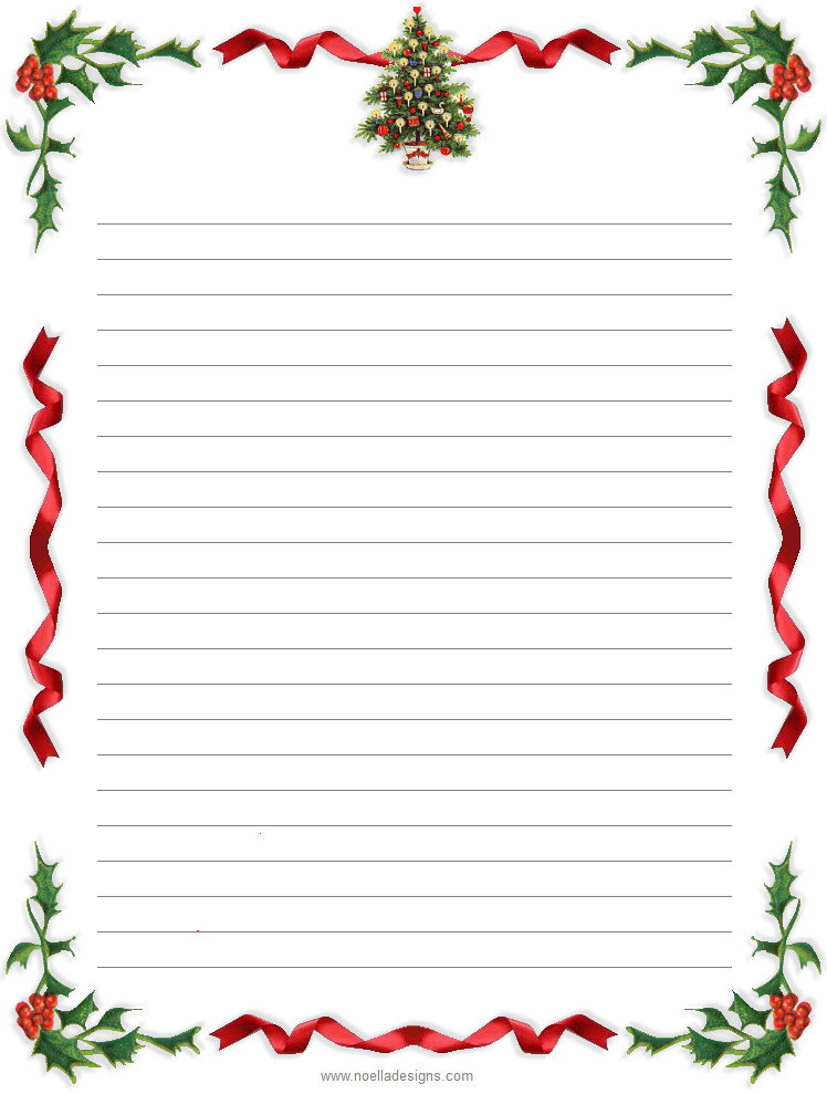 Free Printable Christmas Stationery Holiday Stationery Paper