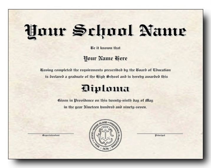 Free Printable Diploma Template High School Diploma Template Printable Certificate