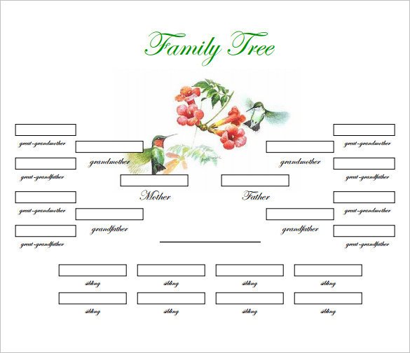 Free Printable Family Tree Template Family Tree Template 31 Free Printable Word Excel Pdf