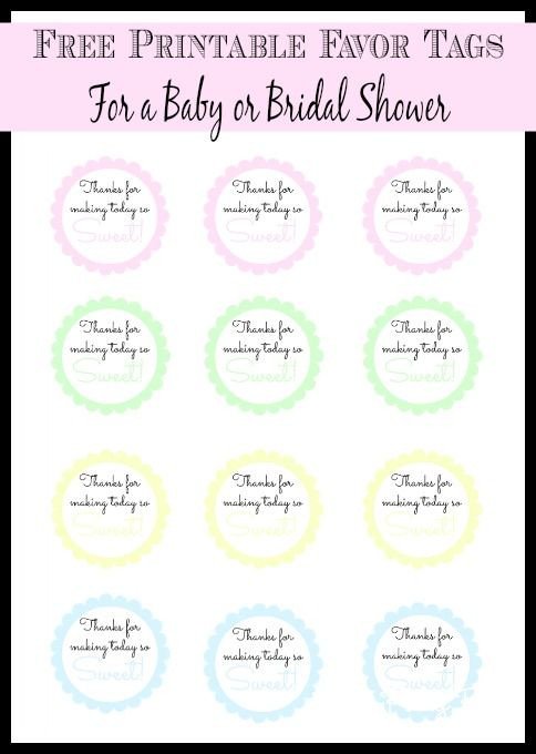 Free Printable Favor Tags Simple Baby Shower Favor Idea and Printable