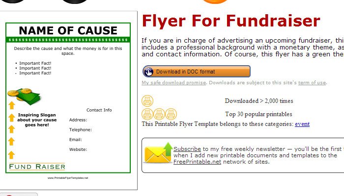 Free Printable Fundraiser Flyer Templates 5 Free Fundraiser Flyer Templates