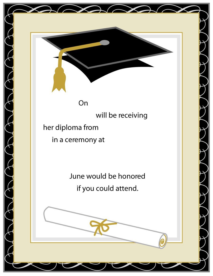 Free Printable Graduation Announcement Template 40 Free Graduation Invitation Templates Template Lab