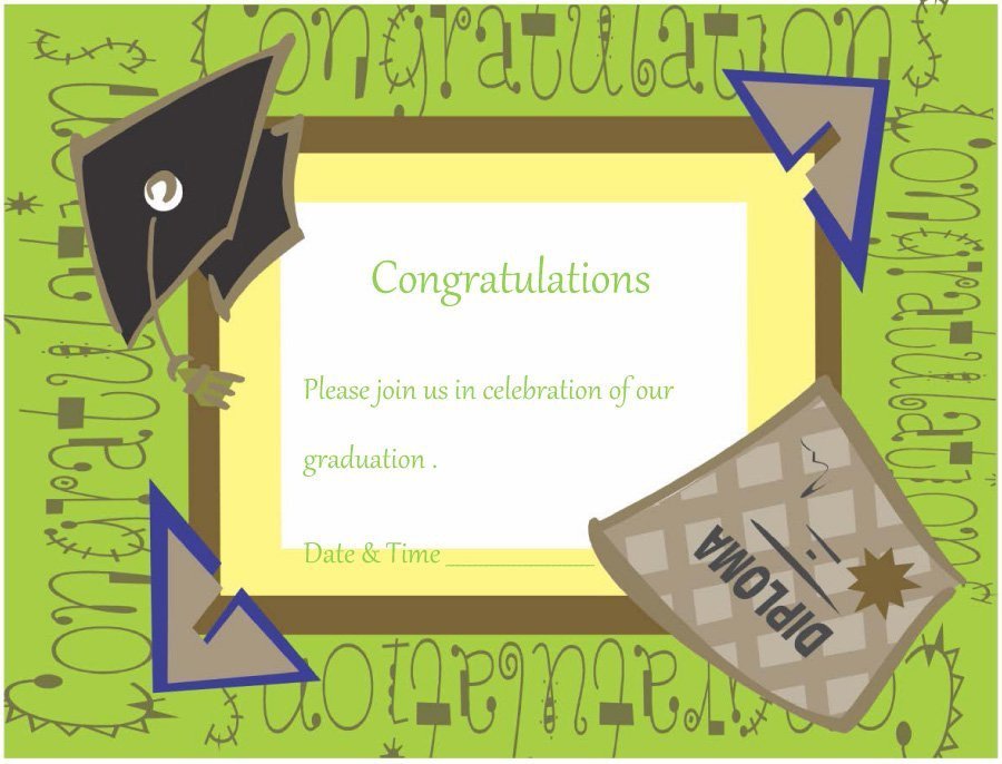 Free Printable Graduation Announcement Template 40 Free Graduation Invitation Templates Template Lab