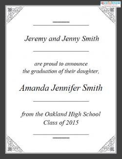 Free Printable Graduation Announcement Template Free Printable Graduation Announcements