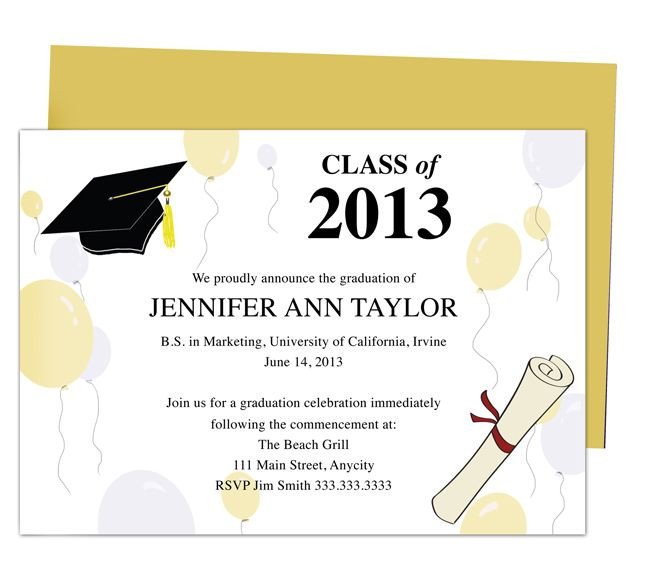 Free Printable Graduation Announcement Template Printable Diy Templates for Grad Announcements Partytime