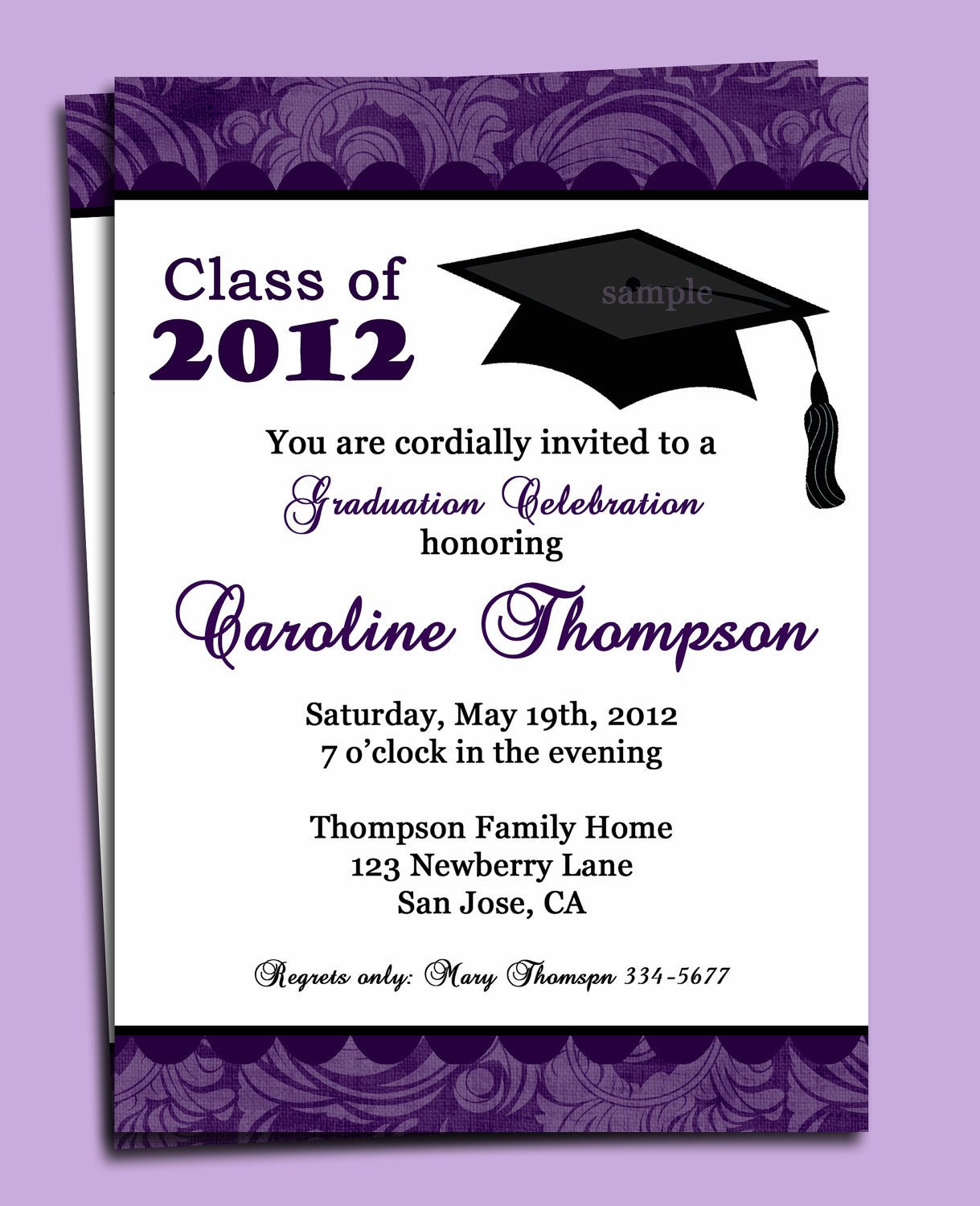 Free Printable Graduation Announcements Graduation Party or Announcement Invitation Printable or