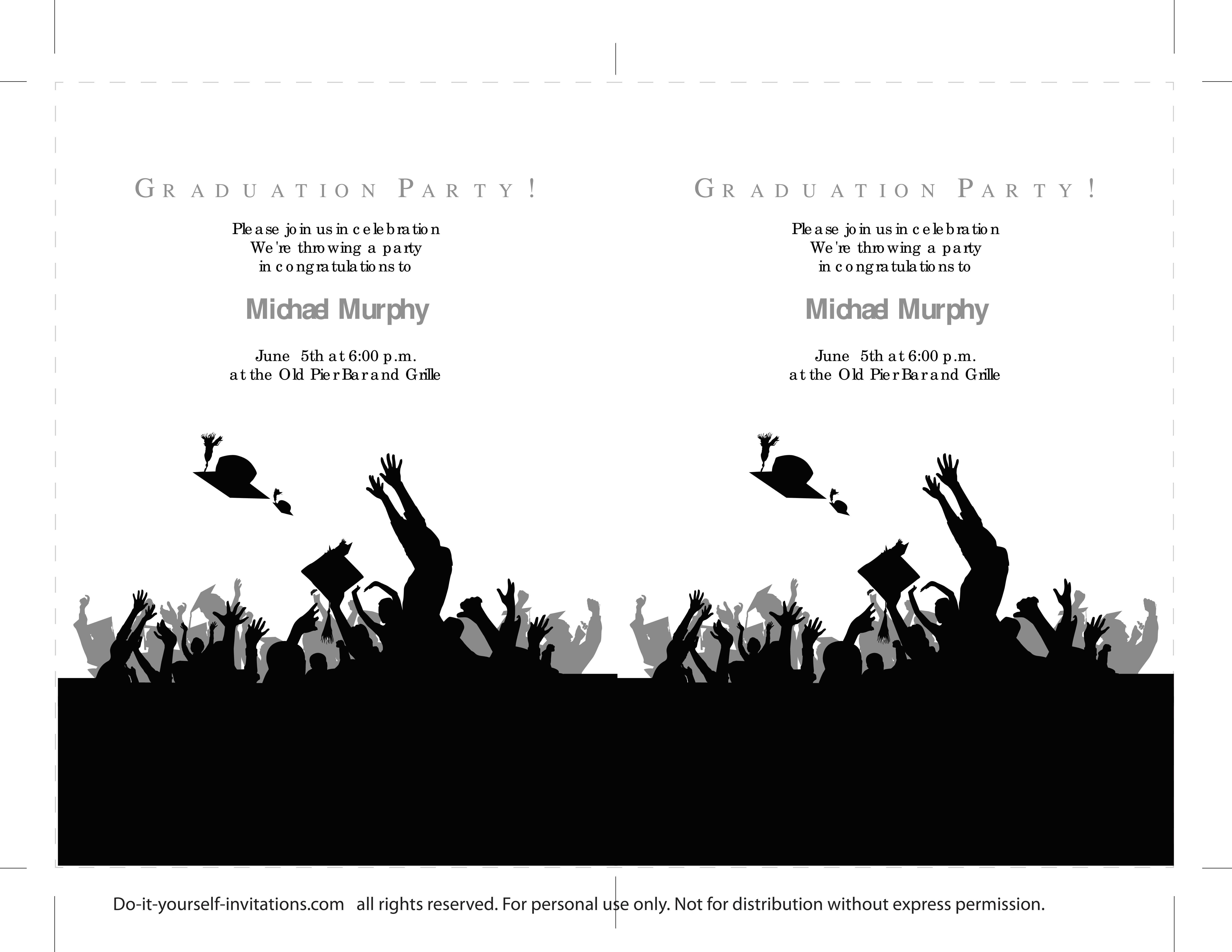 Free Printable Graduation Invitation Templates 40 Free Graduation Invitation Templates Template Lab