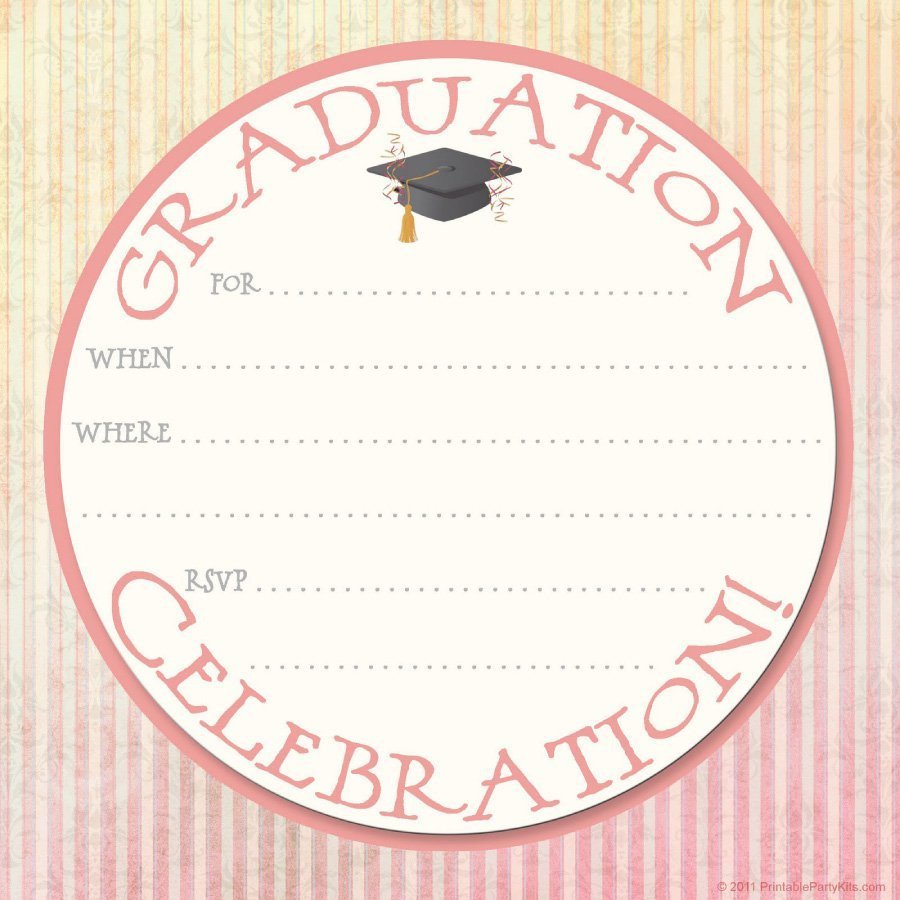 Free Printable Graduation Invitation Templates 40 Free Graduation Invitation Templates Template Lab