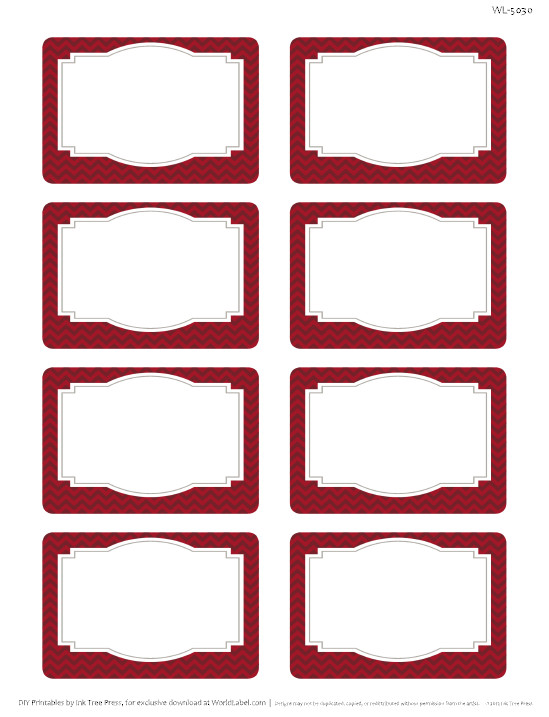 Free Printable Labels Template Chevron Fever Free Printable Labels