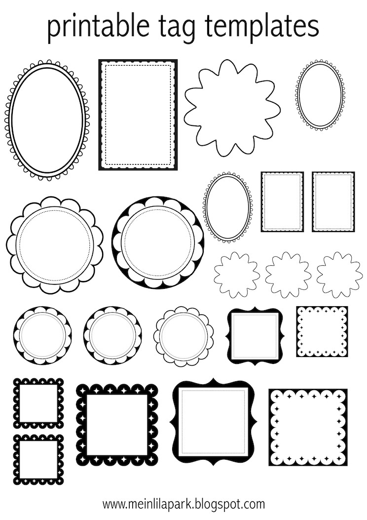 Free Printable Labels Template Free Printable Tag Templates for Diy Tags Ausdruckbare