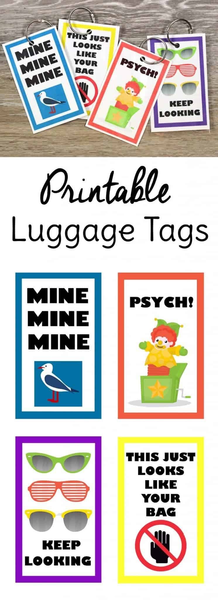Free Printable Luggage Tags Funny Free Printable Luggage Tags Sweet T Makes Three
