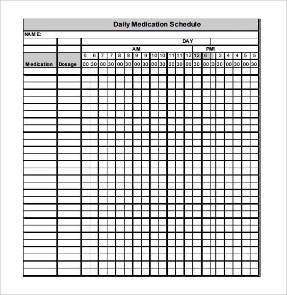 Free Printable Medication Chart Home Medication Chart Template Free Daily Medication