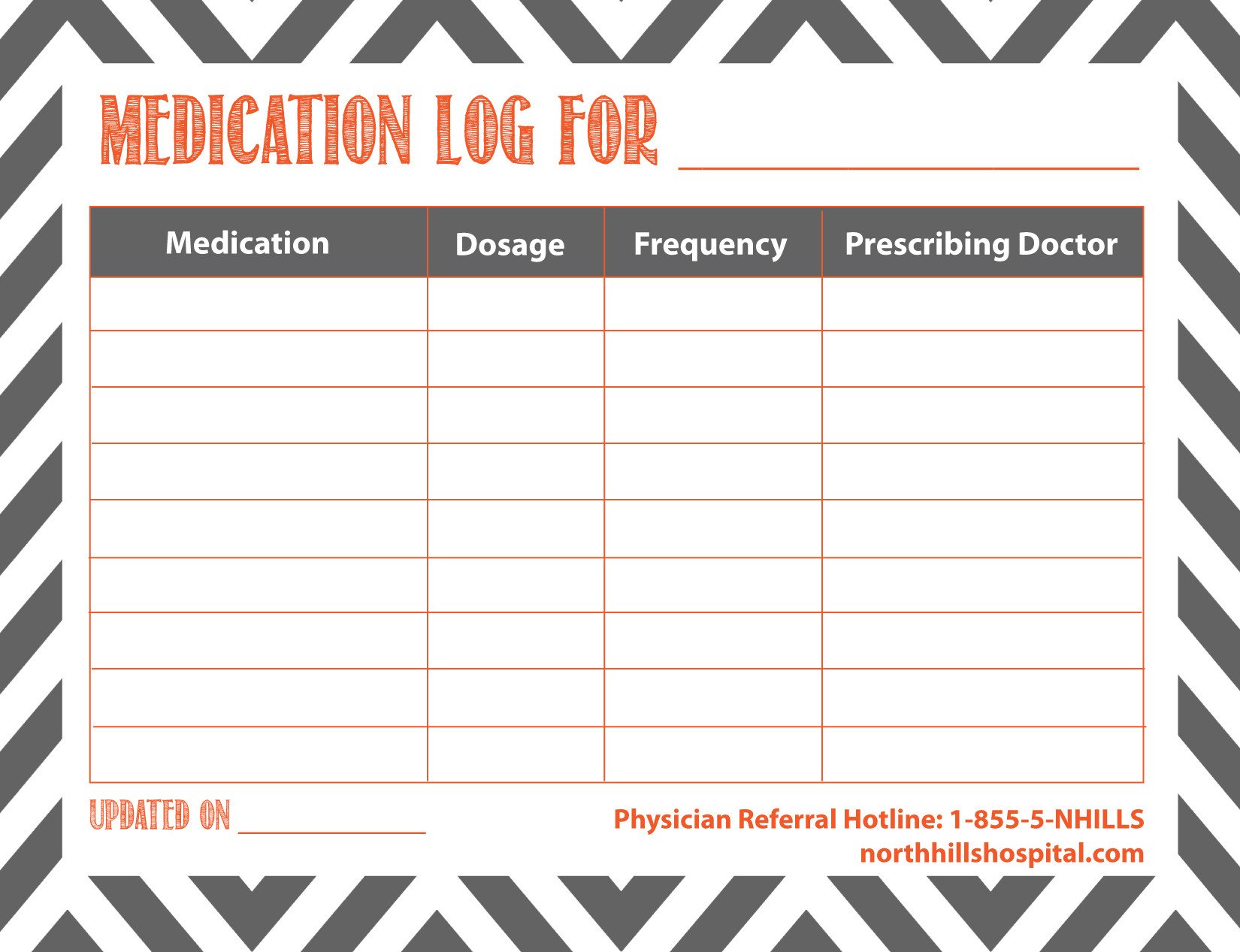 Free Printable Medication List Template Free Printable Medication Log