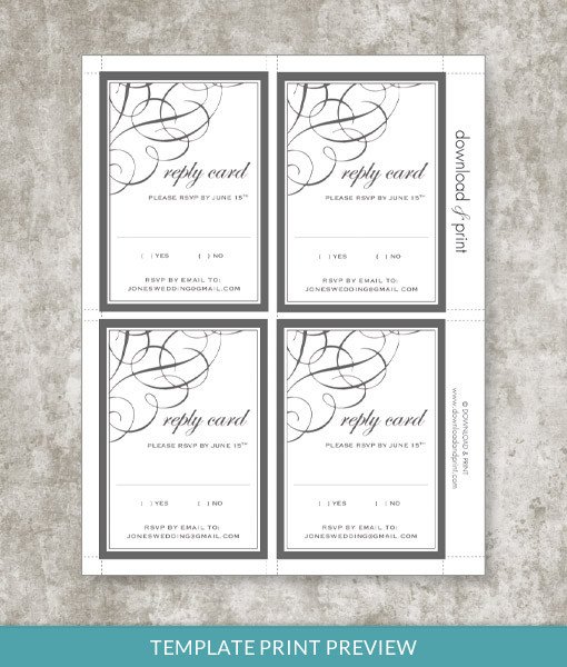 Free Printable Rsvp Cards 9834 Ae Print Preview
