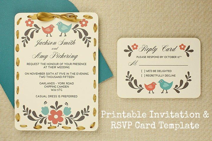 Free Printable Rsvp Cards Diy Tutorial Free Printable Invitation and Rsvp Card