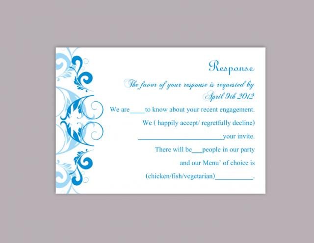 Free Printable Rsvp Cards Diy Wedding Rsvp Template Editable Word File Instant
