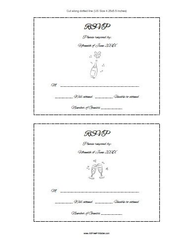 Free Printable Rsvp Cards Rsvp Card Template Free Printable Allfreeprintable