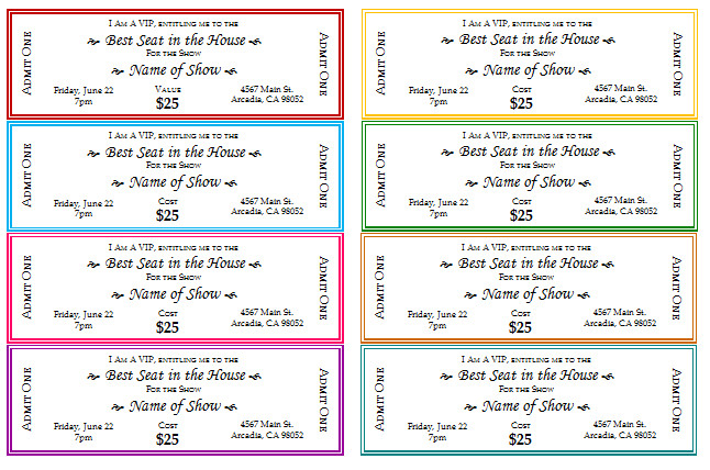 Free Printable Ticket Templates 12 Free event Ticket Templates for Word Make Your Own