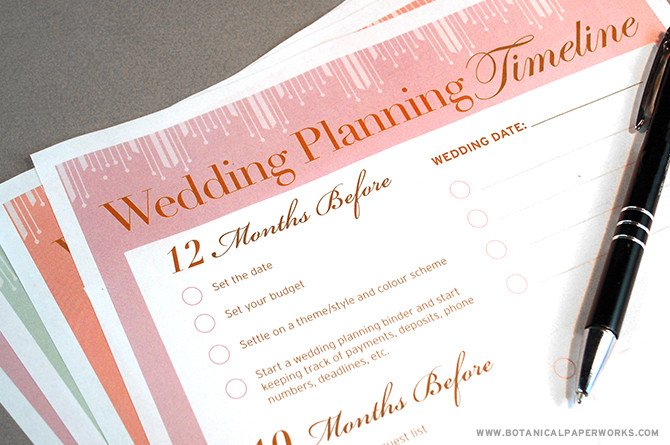 Free Printable Wedding Binder Templates Free Printable Wedding Planning Timeline