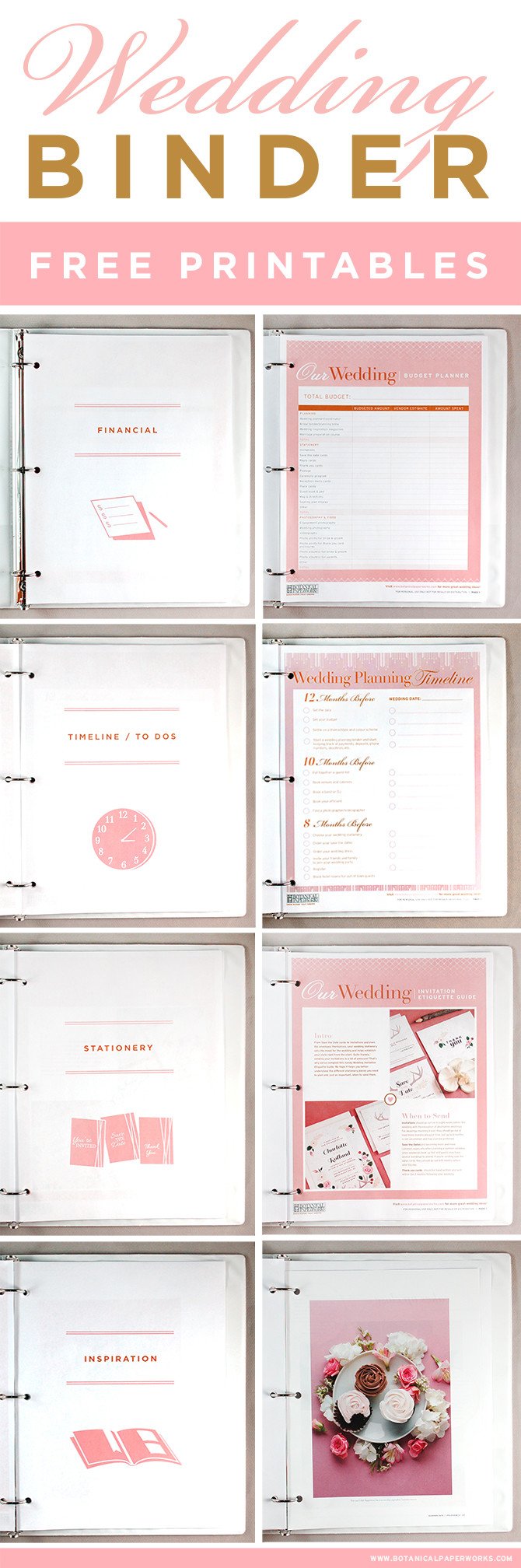 Free Printable Wedding Binder Templates Free Printables Wedding Planning Binder