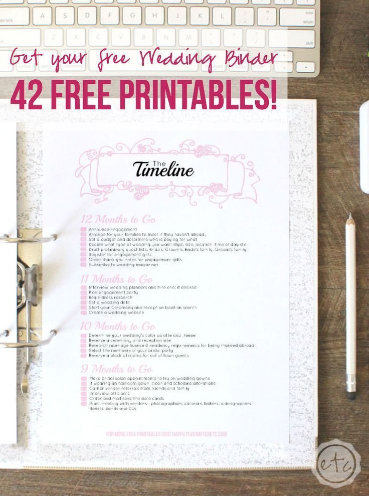 Free Printable Wedding Binder Templates How to Put to Her Your Perfect Free Wedding Binder