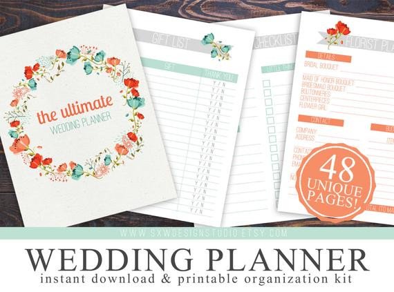 Free Printable Wedding Binder Templates Printable Wedding Checklist Planner