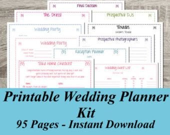 Free Printable Wedding Binder Templates Ultimate Wedding Planner Over 75 organizational