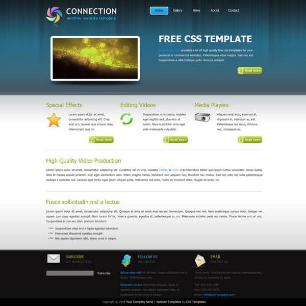 Free Professional Dreamweaver Templates 25 Free Dreamweaver Css Templates Available to Download