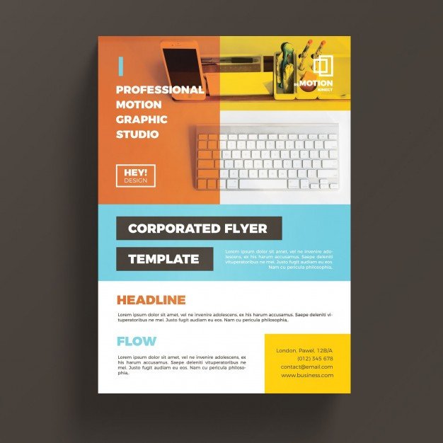 Free Psd Business Flyer Templates Colorful Corporate Business Flyer Template Psd File