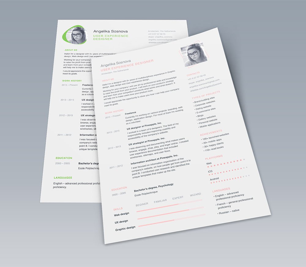 Free Psd Resume Templates Download Free 25 Best Free Resume Cv Templates Psd at