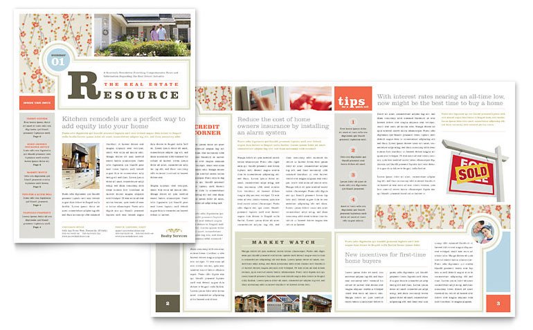Free Publisher Newsletter Templates Real Estate Home for Sale Newsletter Template Word