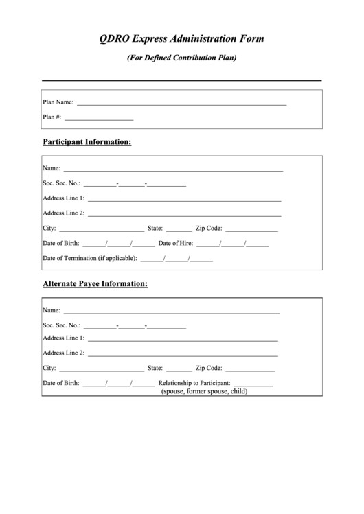 Free Qdro form Download top 10 Qdro form Templates Free to In Pdf format