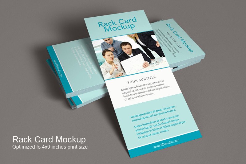 Free Rack Card Mockup Rack Card Mockup Product Mockups On Creative Market
