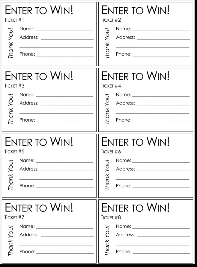 Free Raffle Ticket Template 20 Free Raffle Ticket Templates with Automate Ticket